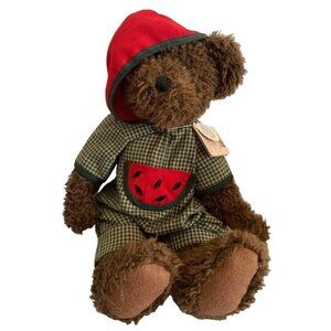 Rudy McRind Boyds Plush Teddy Bear Watermelon Pocket Outfit Collectible 14" Deco
